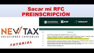 Preinscripción al RFC 2022 acuse para sacar mi RFC [upl. by Ojibbob]