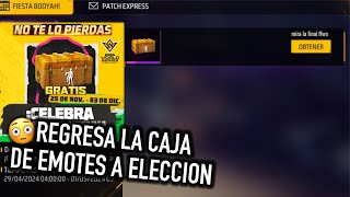 REGRESA LA CAJA de EMOTE a ELECCION GRATIS a FF LATAM de FFWS FINAL 😮👌 caja de emotes gratis [upl. by Aziza]