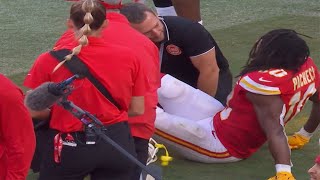 Isiah Pacheco Suffers Ankle Injury vs Bengals [upl. by Karolyn]