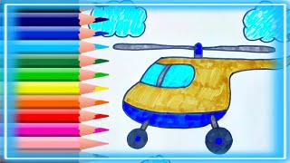 ✏️How To Draw ✏️A Helicopter 🚁 🚁🚁  Easy Drawing For Kids ✍️ [upl. by Deuno]