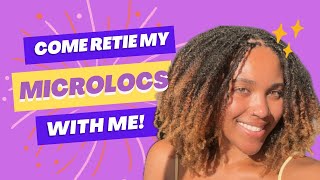 DIY Microloc Retie  Come Retie My Locs With Me [upl. by Annot]