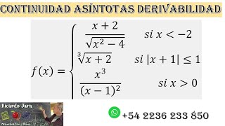 Continuidad Derivabilidad Asíntotas [upl. by Yrgoerg891]