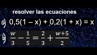 Ecuaciones fraccionarias ecuación con fracciones decimales y paréntesis ejemplos [upl. by Lipps]