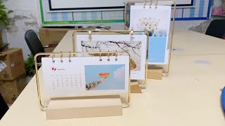 Custom Printed  2022 Desk Calendar  Custom Logo  Monthly Stand Flip [upl. by Sitrik]