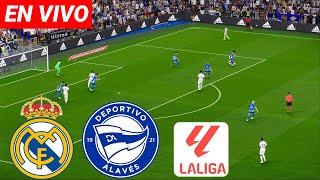 🔴EN VIVO  Real Madrid vs Alavés I LALIGA 202425 I Partido Completo fútbol en un Videojogo [upl. by Nelly]