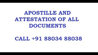 All Documents Attestation and Apostille [upl. by Andy]