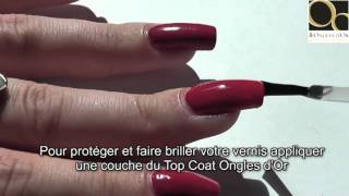 Tutoriel pose de Vernis Français Ongles dor [upl. by Rolo614]