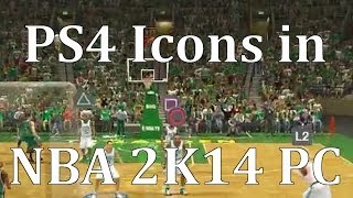 PS4 Icons in NBA 2K14 PC Dualshock 4 Gameplay [upl. by Ahsasal801]