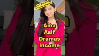 Aina Asif Dramas Income 🙈 shorts viralshorts ainaasif drama [upl. by Enialehs]