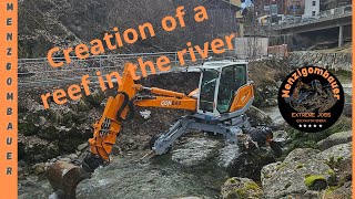 Stone cliff progress Schreitbagger Spider Excavator Ragno escavatore Menzi Muck [upl. by Adidnac]