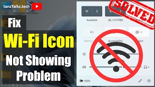 Fix WiFi Icon Not Showing Problem on Windows 1110  How to Get Back Missing WiFi Icon in Windows [upl. by Dibbell]