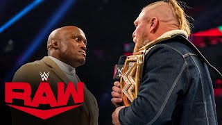 Bobby Lashley destroys The Hurt Business in message to Brock Lesnar Raw Jan 10 2022 [upl. by Aztilem834]