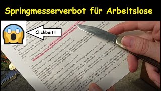 Wer darf noch Springmesser besitzen Neues Waffengesetz  Messerrecht [upl. by Nerrot328]