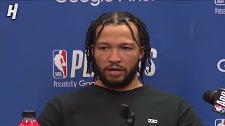 Jalen Brunson talks Game 7 Loss vs Pacers Postgame Interview 🎤 [upl. by Eibmab85]