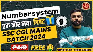 Number System class 9  SSC Cgl Mains 2024 batch by Aditya ranjan [upl. by Neitsabes108]