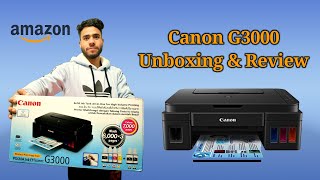 Canon G3000 printer Unboxing amp Review  All in One Wireless Ink Tank Color Printer [upl. by Adalbert]