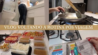 VLOG VOLTANDO A ROTINA PÓS VIAGEM  faxina comidas da semana mercado e organização das compras [upl. by Rayburn]