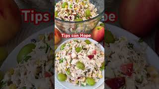 ENSALADA DE POLLO CON FRUTAS Y VEGETALES by Típs con Hope [upl. by Adoree]