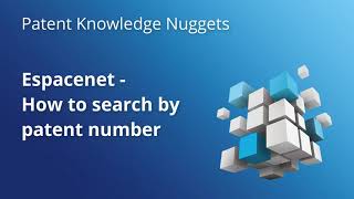 Espacenet – How to search by patent number [upl. by Ulyram]