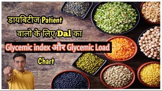 दाल का ग्लाइसेमिक लोड और ग्लाइसेमिक इंडेक्स चार्ट  Glycemic Index amp Glycemic Load Chart [upl. by Aleahcim]