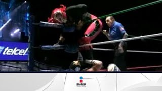 Místico Máscara Dorada y El Valiente vs Averno Mephisto y Ephesto 150613 [upl. by Nimzay774]