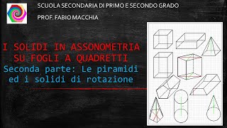 Assonometrie su fogli a quadretti Seconda Parte Le PIRAMIDI ed i SOLIDI DI ROTAZIONE [upl. by Elianora413]