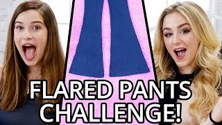 Flare Pants Outfit CHALLENGE w Chloe Lukasiak amp Marissa Rachel [upl. by Ahsac]