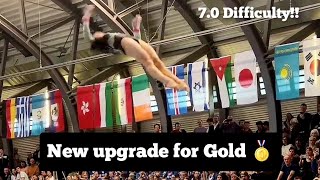 Kaylia Nemour ALG  🇩🇿 🥇Huge UPGRADED 15433 Uneven Bars Inbar to Komova II  Cottbus Cup 2024 [upl. by Kelula346]