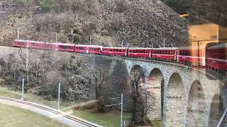 Viaggio sul Trenino Rosso del Bernina del 30122023 [upl. by Enohsal1]