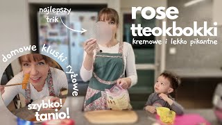 Sposób na kluski ryżowe w domu  Rose tteokbokki  NAJLEPSZY KOREAŃSKI STREETFOOD  tanio i szybko [upl. by Lolande]