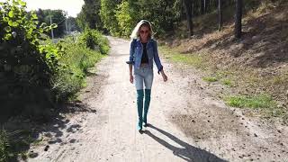 forest late summer walk in casadei aqua boots [upl. by Bilak]