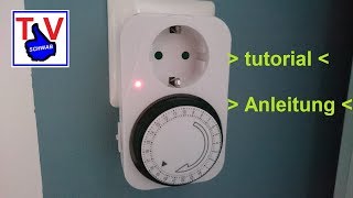 Zeitschaltuhr einstellen analog  mechanical pin timer clock set up  minuteur programmer [upl. by Arnaldo850]