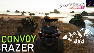 FH4  Convoy de razers offroad por el bosque Canams Polaris y más [upl. by Haldis473]