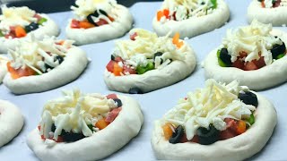 Mini pizza turque 🍕extra moelleuse Recette facile prête en 60min ⏱ [upl. by Ahsened6]