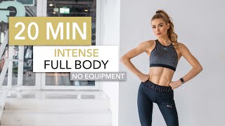 20 MIN FULL BODY WORKOUT  Intense Version  No Equipment I Pamela Reif [upl. by Lean]