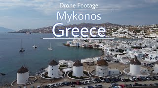 Drone Flight Over Mykonos Greece 2021 [upl. by Ag]