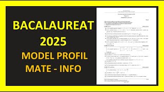 MODEL BACALAUREAT MATEMATICA 2025 PROFIL MATE INFO VARIANTA REZOLVATA PREGATIRE TESTE BAC M1 [upl. by Eeresid307]