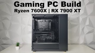 Black PC Build  No RGB  Ryzen 7600X  RX 7900 XT  Fractal Design North  bequiet Dark Rock Pro 4 [upl. by Ynittirb]