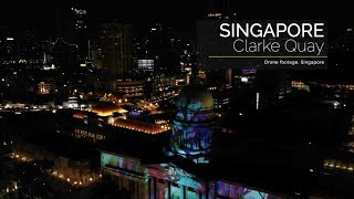 Drone  Singapore Clarke Quay by night [upl. by Neevan489]