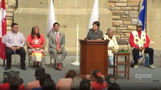 PM Justin Trudeau attends flag raising for residential school survivors – August 29 2022 [upl. by Ollecram]