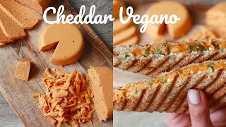 CHEDDAR VEGANO  IDEA DE GRILLED CHEESE Saludable Sin Soya Sin Frutos Secos [upl. by Christmas]