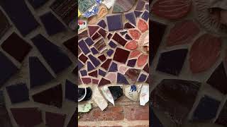 MOSAIC MURAL IN COLORADO  Made from Broken Plates  Tile [upl. by Marilee]