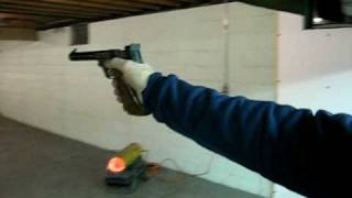 Neil shoots his High Standard Target Pistol [upl. by Eldnik]