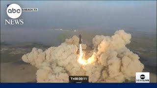 SpaceX Starship rocket launches explodes midflight [upl. by Enihpets]