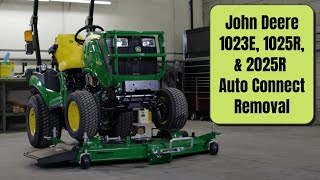 John Deere 1023E 1025R amp 2025R Auto Connect Removal Tutorial by Minnesota Equipment [upl. by Jeffy991]