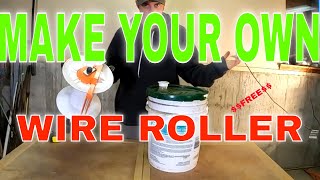 How to make a polly wire roller from a bucket Drill powered [upl. by Percy115]