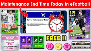 Maintenance End Time In eFootball™ 2024 Mobile  Pes Server Maintenance End Time 🔔 [upl. by Lyell]