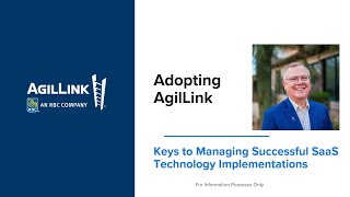 Adopting AgilLink  Top Practices for SaaS Tech Implementations [upl. by Basia]