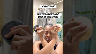 How to lay down edges on 4c hair without edge control [upl. by Chapen]