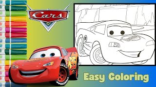 Lightning McQueen Coloring Challenge  Fun Cars Coloring Pages [upl. by Ahsekahs]